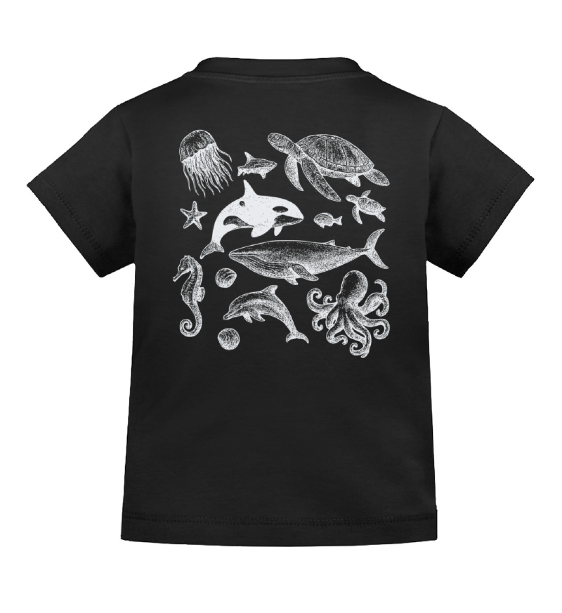 Be the Wave of Change , Orca, Whale, Safe the ocean - Baby T-Shirt-16
