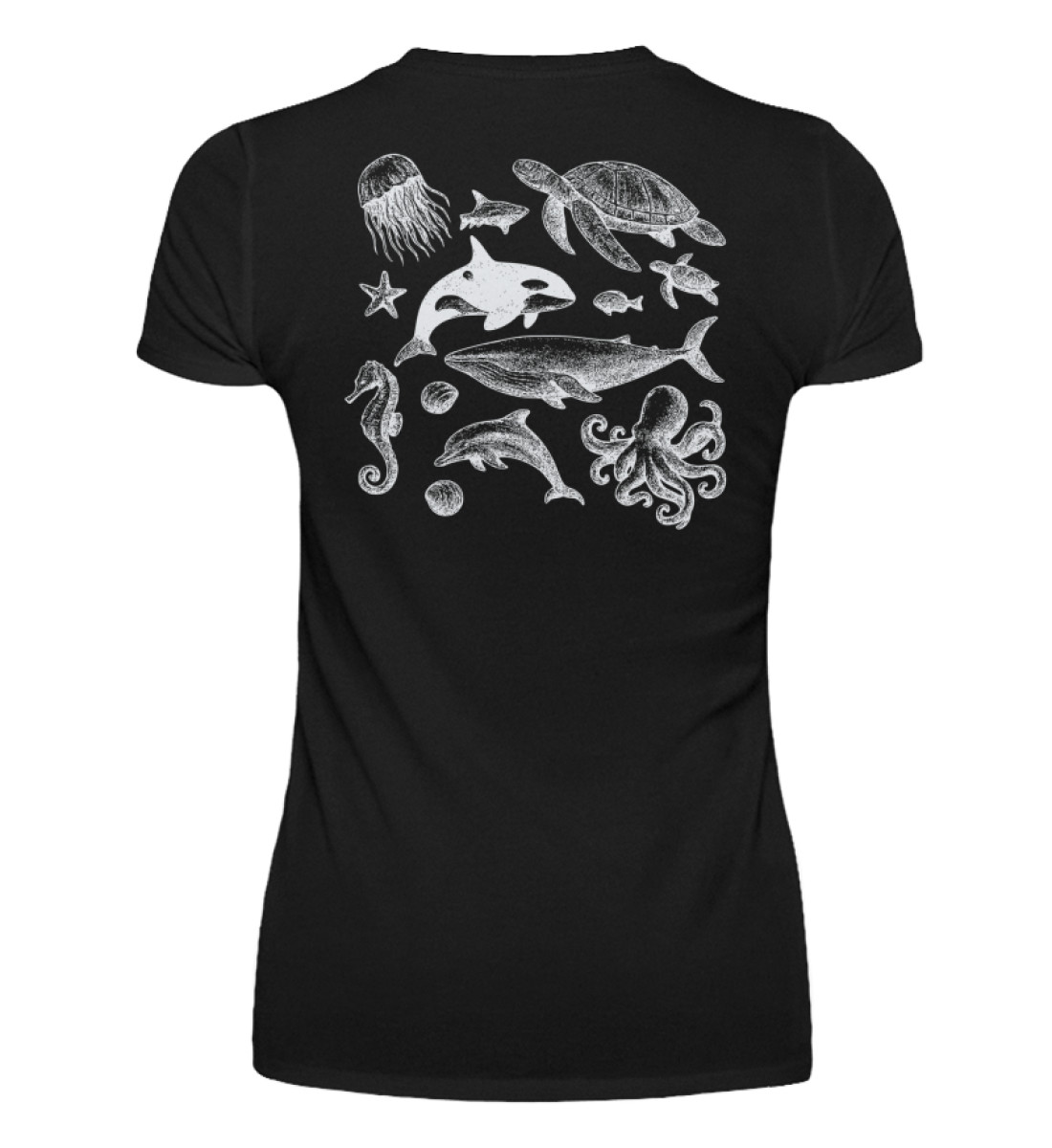 Be the Wave of Change , Orca, Whale, Safe the ocean - Women Basic Shirt-16