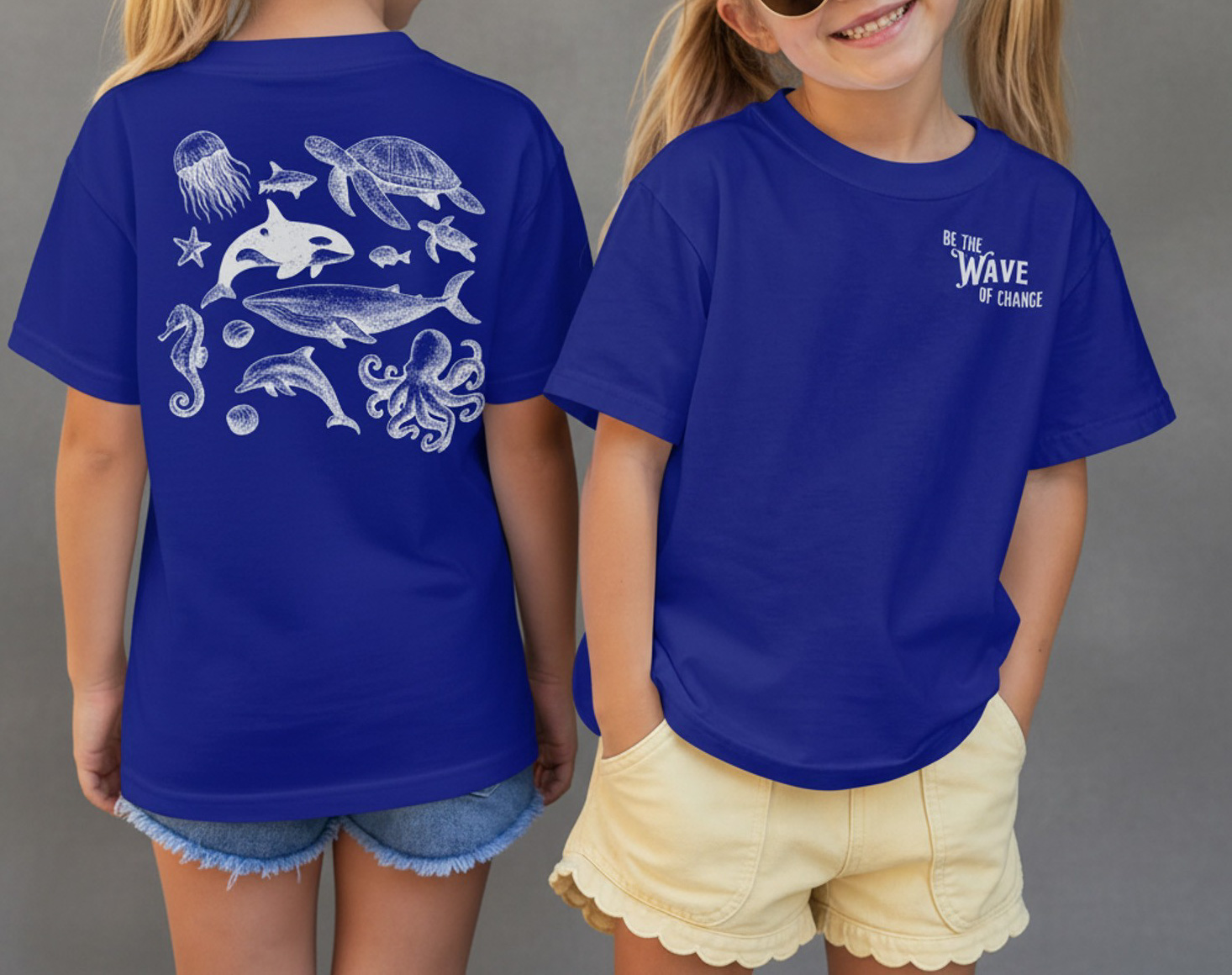 Be the Wave of Change , Orca, Whale, Safe the ocean - Kids Premium Organic T-Shirt 2.0 ST/ST – Bild 2